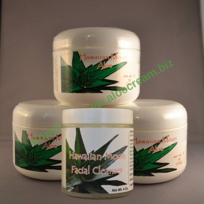 Three Hawaiian Moon 9oz jars and a free Hawaiian Moon Facial Cleanser