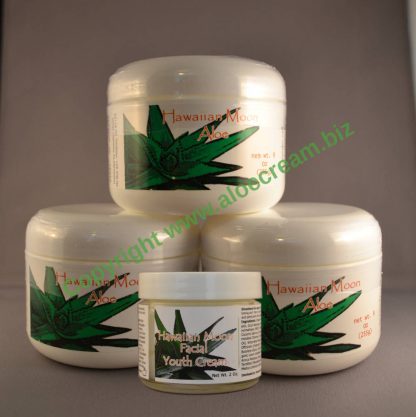 Three Hawaiian Moon 9oz jars and a free Hawaiian Moon Facial Youth Cream